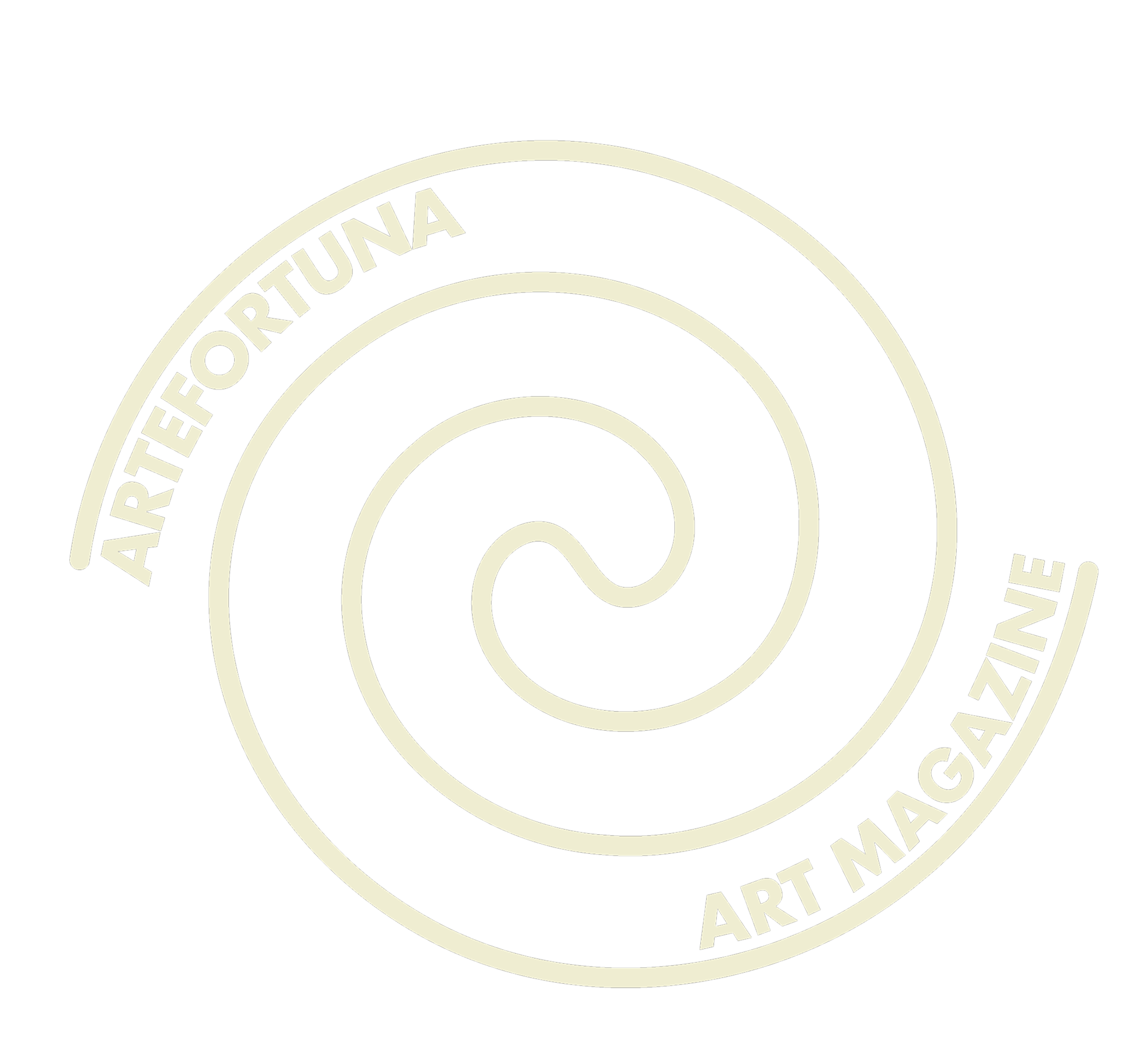 ARTEFORTUNA ART MAGAZINE spirale logo crema